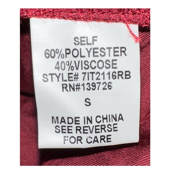 Honey Belle - Red Lace Trim - Cropped Off the Shoulder Top - NWT - Size Small - Picture 9 of 11